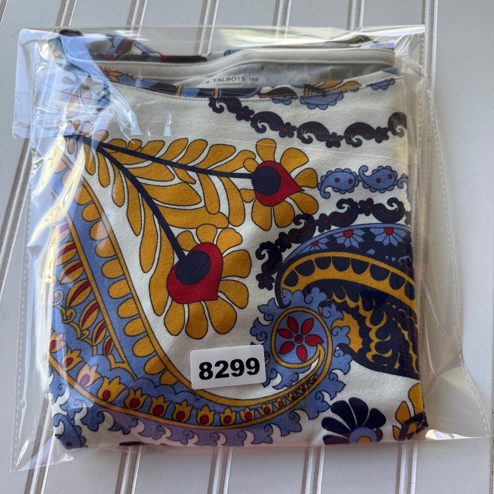 The Talbots Tee Size M/P Scroll Pullover T-Shirt … - image 7